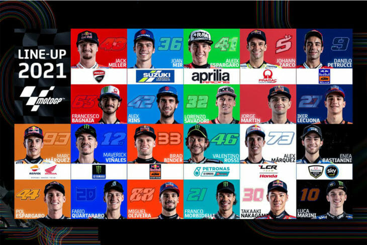 2021 MotoGP Rider Lineup