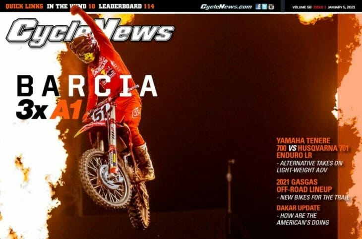 Cycle News 2021 Barcia A1 Fake Cover
