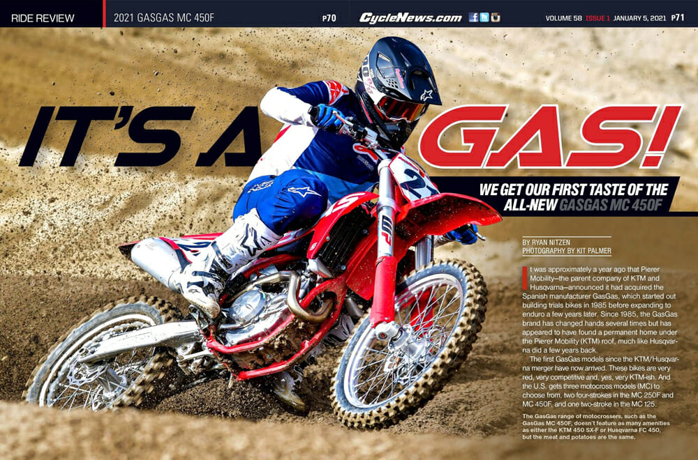 GasGas MC 450F - Cycle News