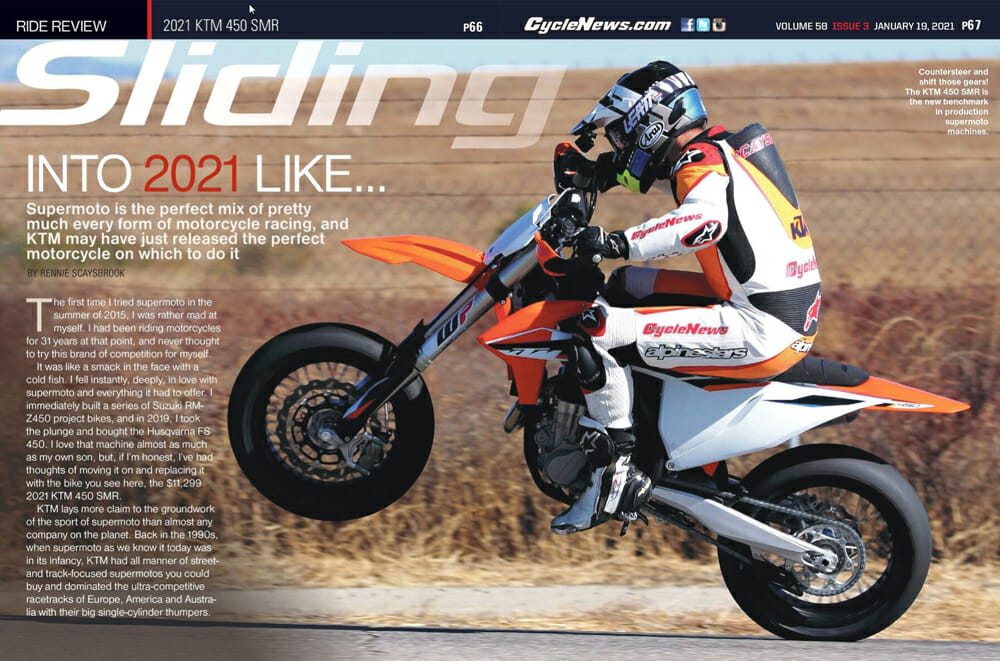 Cycle News Magazine 2021 KTM 450 SMR Review