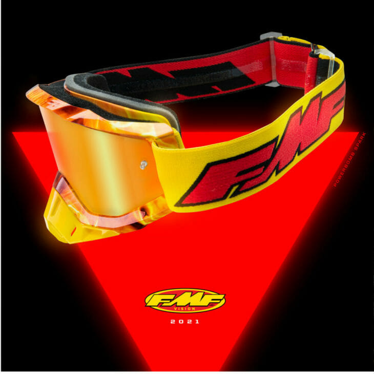 FMF Vision Powercore Flame red goggles