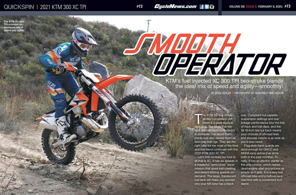 Cycle News Review 2021 KTM 300 XC TPI