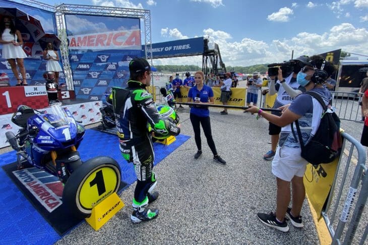 MotoAmerica 2020 TV Interview with riders 1000x667
