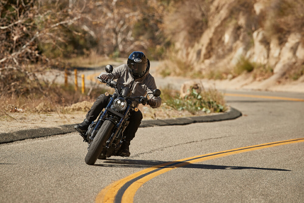2021 Honda Rebel 1100 cornering