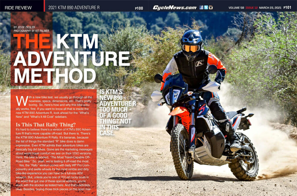 2021 KTM 890 Adventure R Cycle News Review