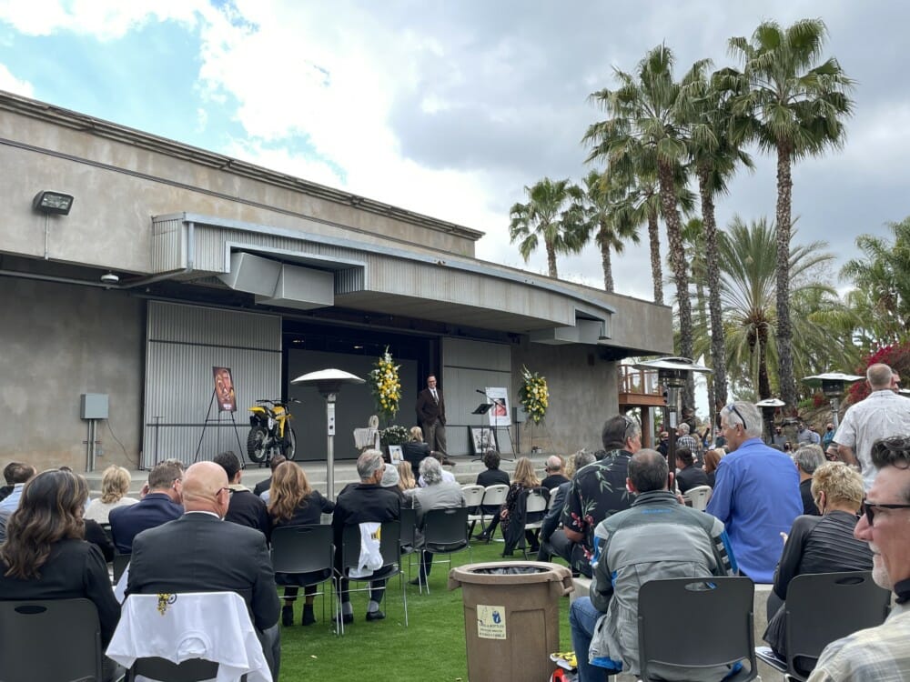 Pastor Jim Wilke officiated Mike “Too Tall” Bell’s celebration of life