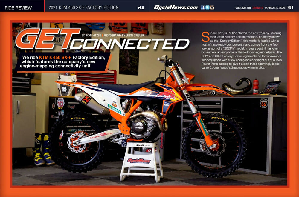 Cycle News Review 2021 KTM 450 SX-F Factory Edition