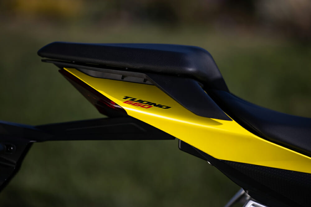 2021 Aprilia Tuono 660 pillion seat