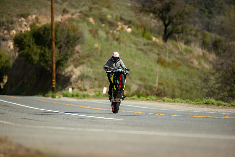2021 Aprilia Tuono 660 wheelie
