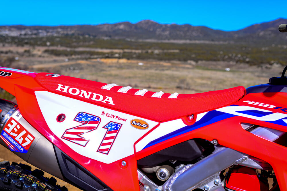 2021 Honda CRF450RWE seat