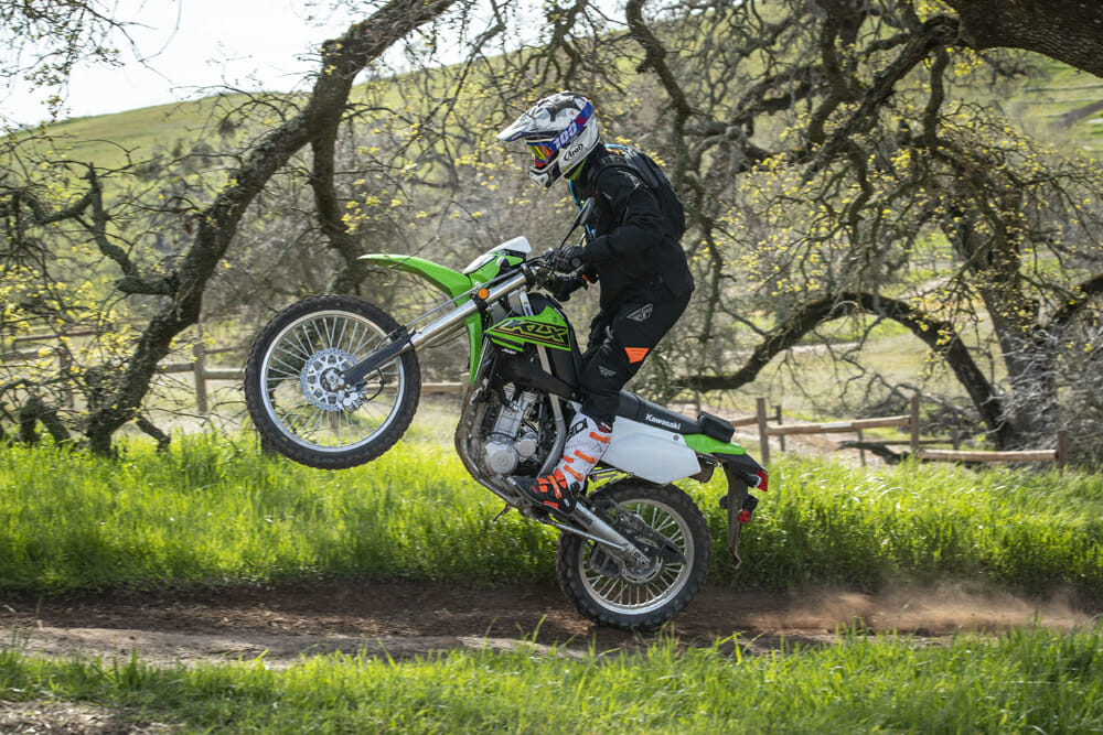 2021 Kawasaki KLX300 Wheelie
