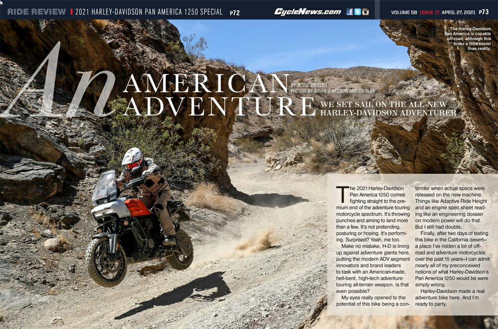 Cycle News 2021 Harley-Davidson Pan America 1250 Special Review