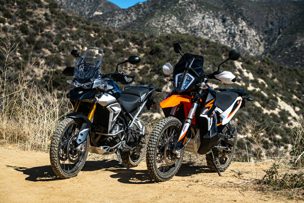 KTM 890 Adventure R and Triumph Tiger 900 Rally Pro