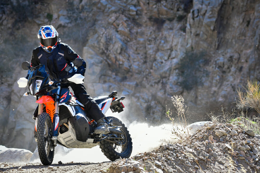 Sliding a KTM 890 Adventure R