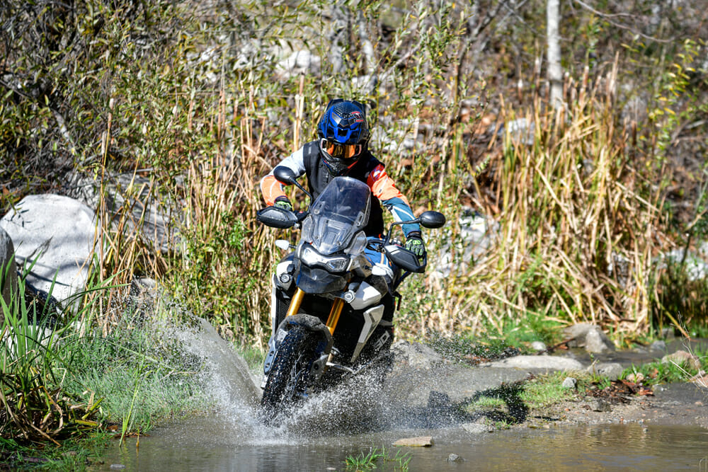 Triumph Tiger 900 Rally Pro water crossing