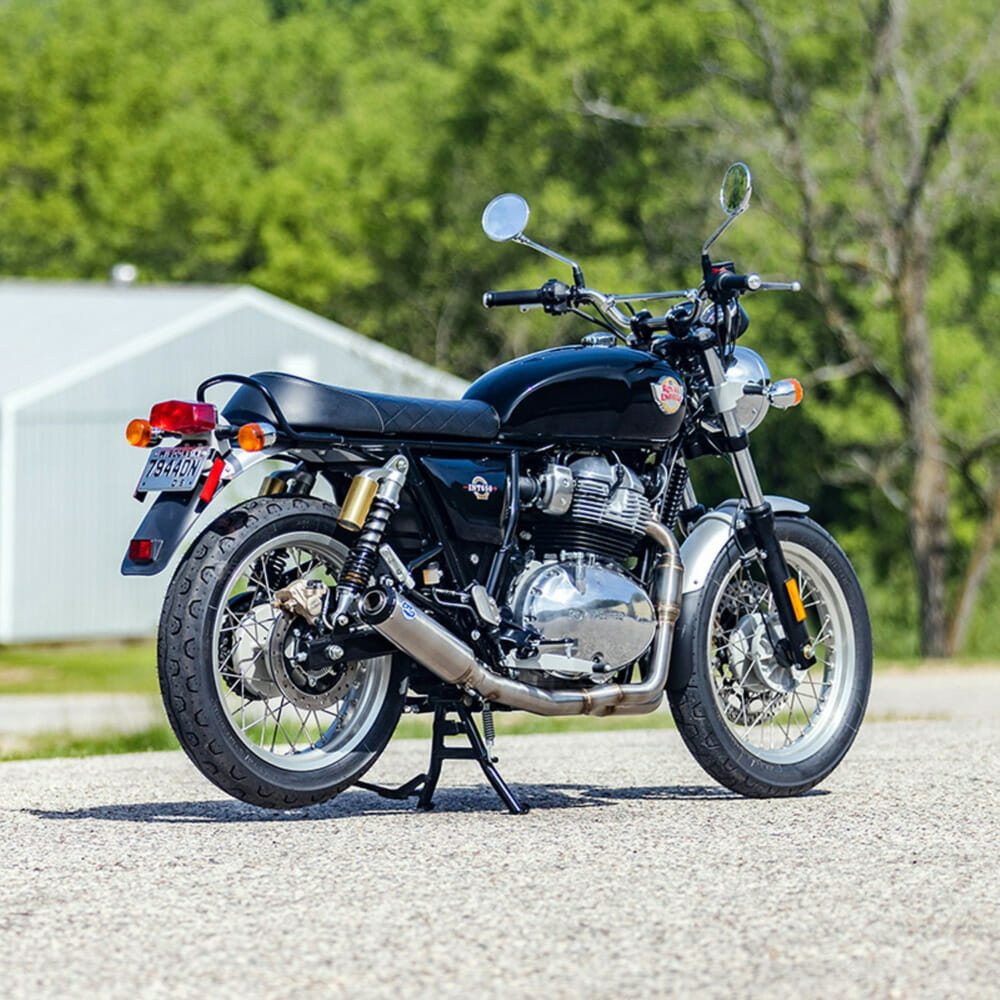 Qualifier 2-1 50 State Exhaust System, Stainless Steel with Black Endcap for 2019-21 Royal Enfield® 650 Models