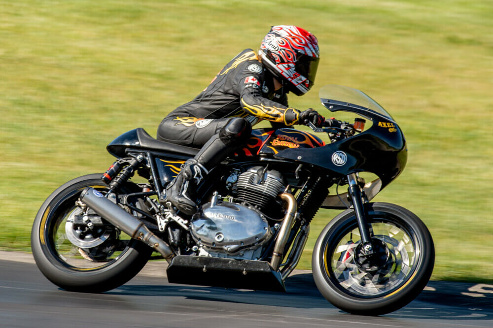 Royal Enfield 2021 Build Train Race Road Racing - Becky Goebel action