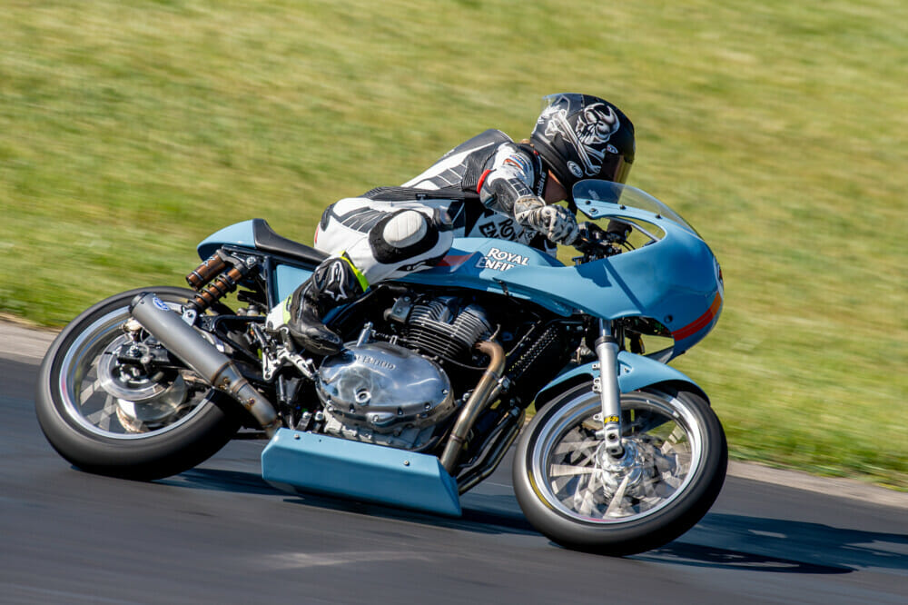 Royal Enfield 2021 Build Train Race Road Racing - Trish Dahl action
