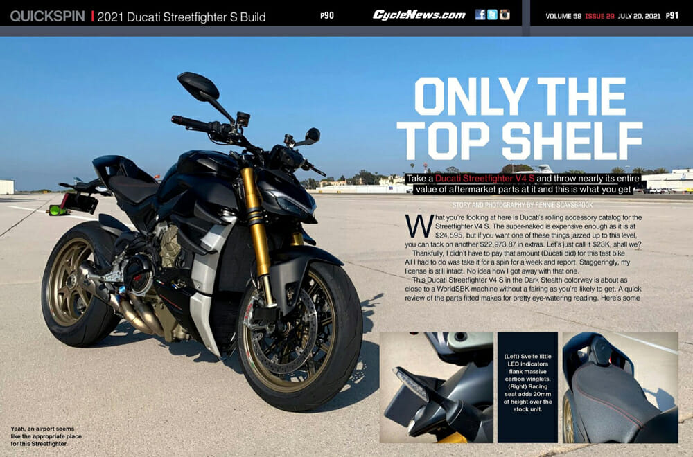 Cycle News 2021 Ducati Streetfighter S Build