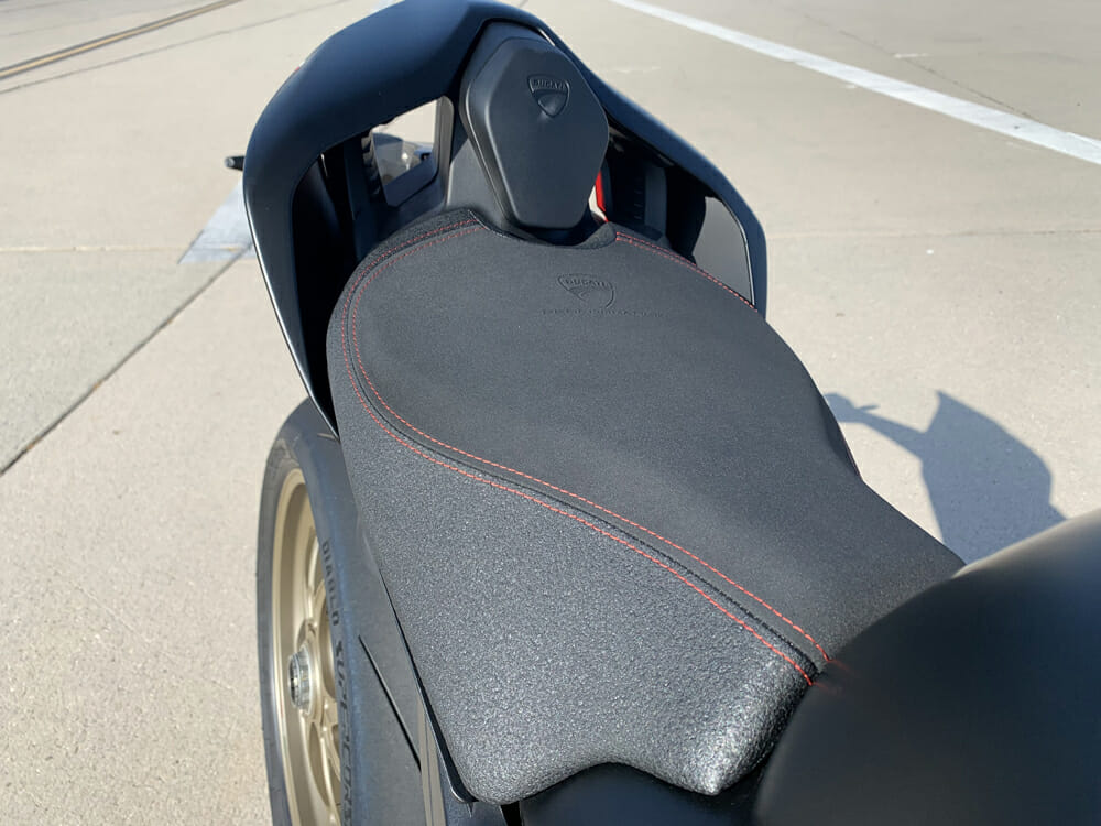 2021 Ducati Streetfighter S seat