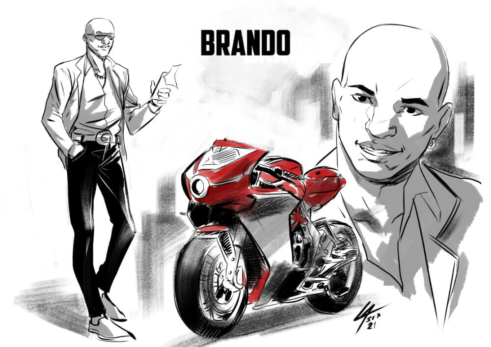 MV Agusta motorcycles featured in the comic