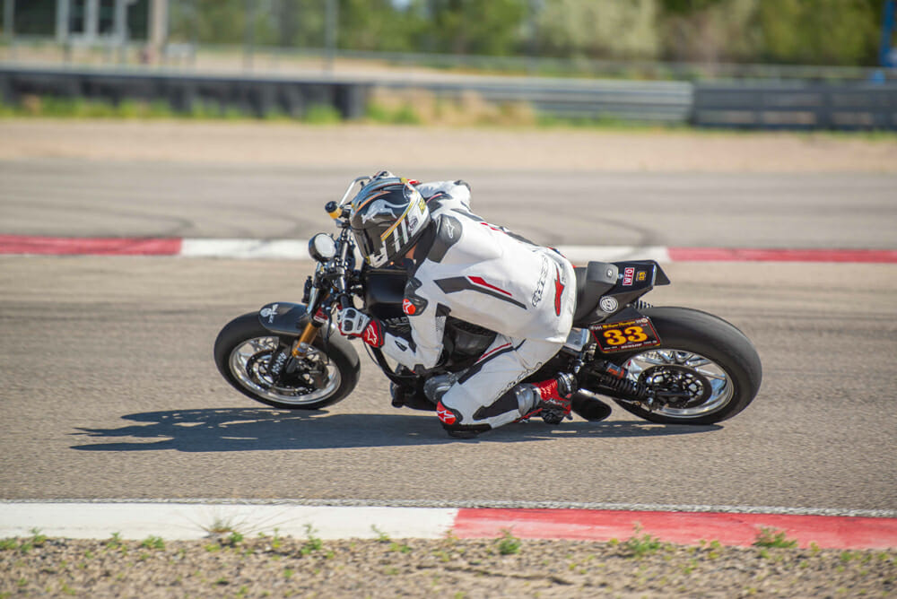 Rennie Scaysbrook in 2021 Utah Bagger Racing League race