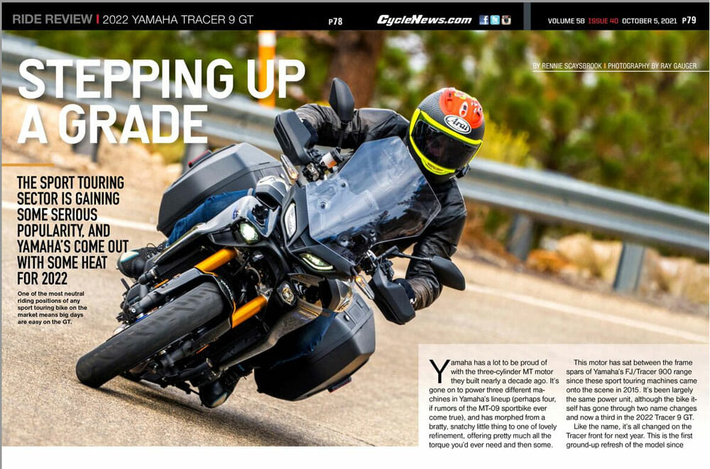 Cycle News 2022 Yamaha Tracer 9 GT Review