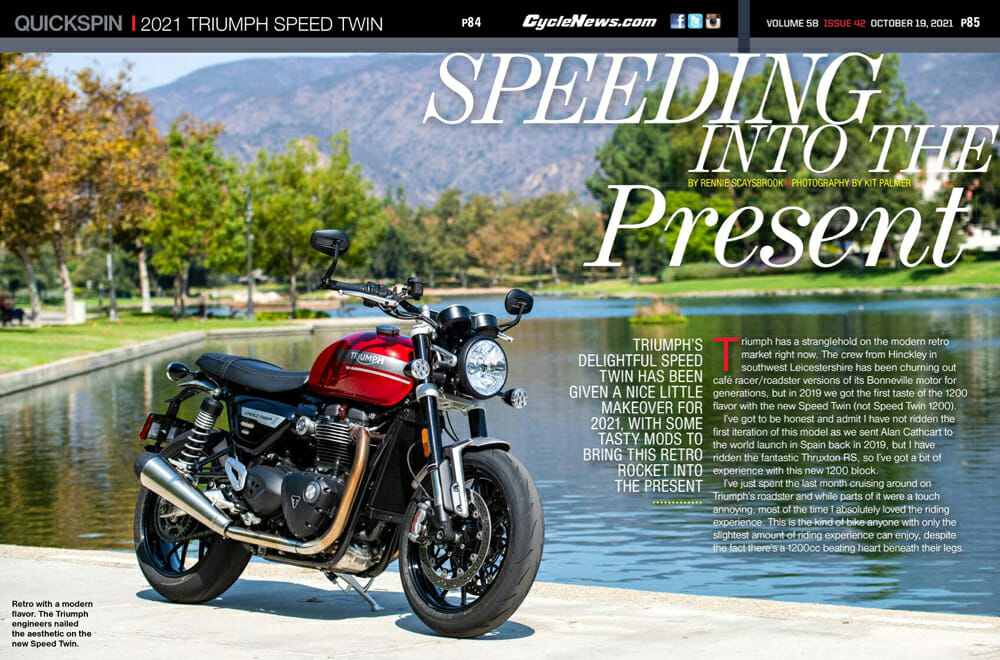 Cycle News 2022 Triumph Speed Twin Review