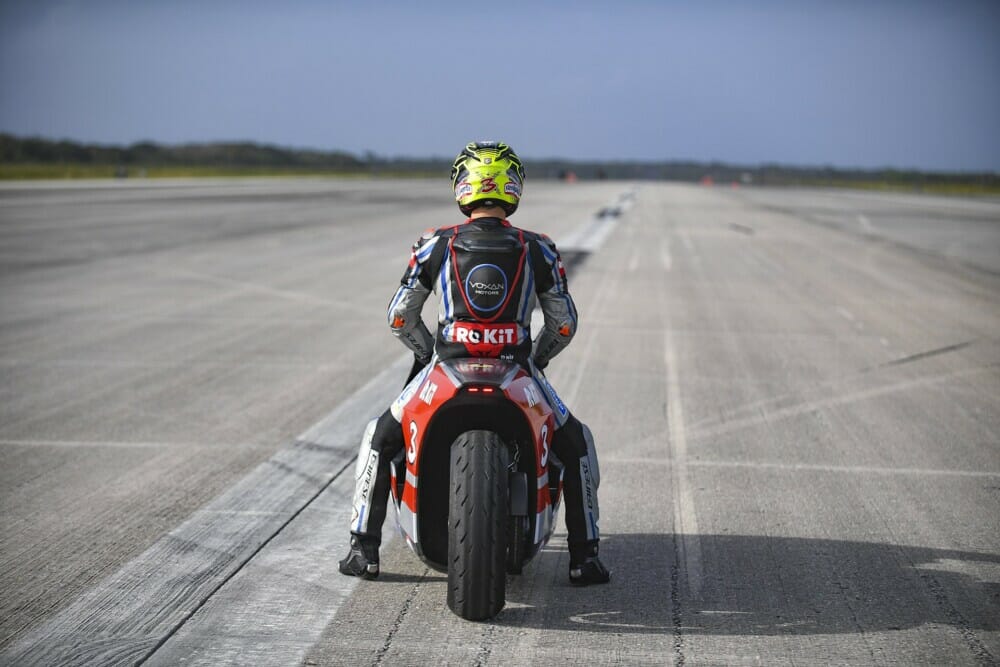 This 283 mph electric motorcycle just broke a bunch of land speed records,  including its own