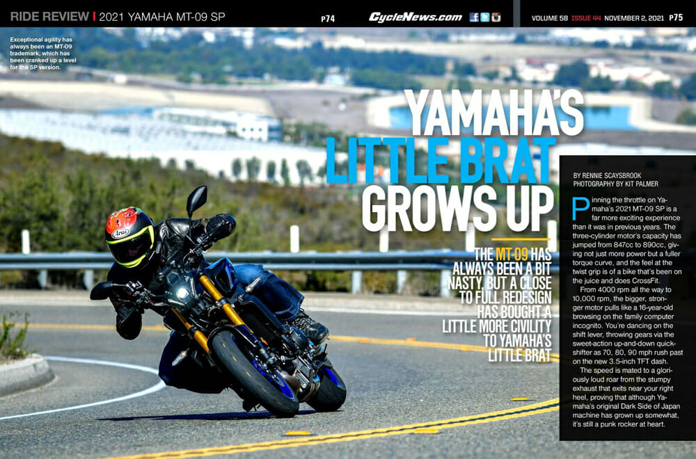 Cycle News 2021 Yamaha MT-09 SP review
