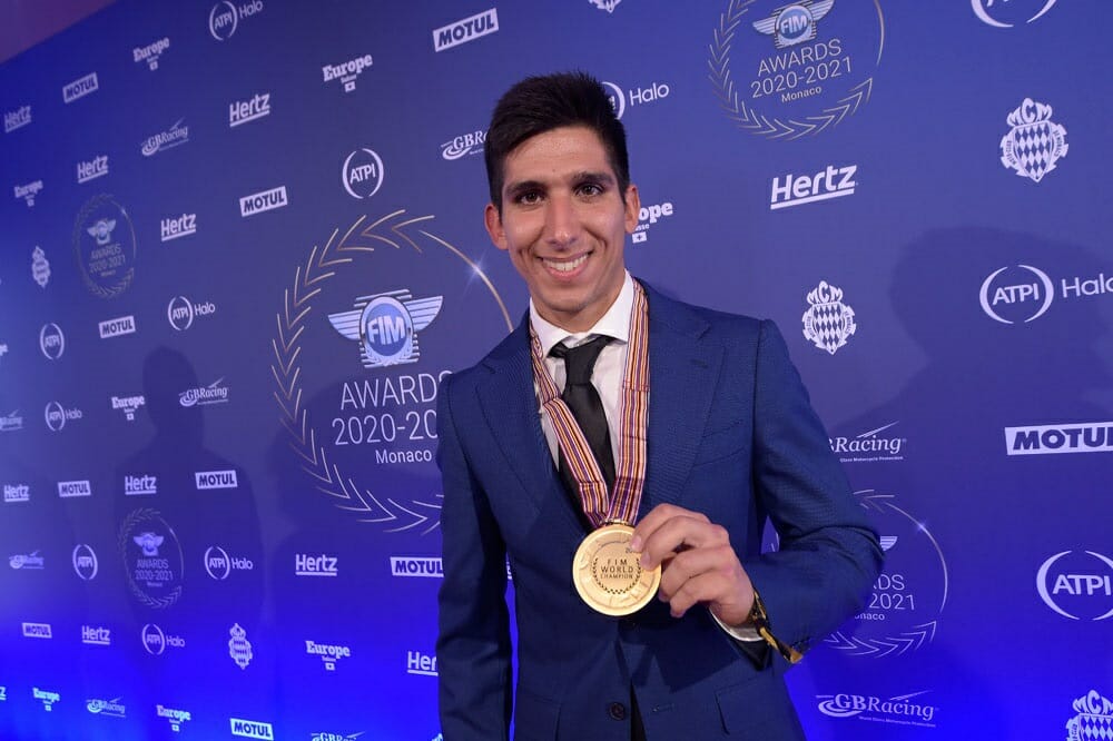 Alex Rins at FIM 2020-21 Awards Banquet