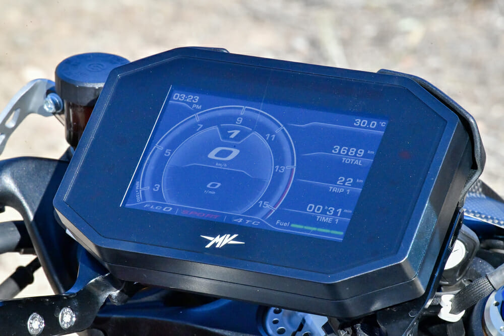 2022 MV Agusta Brutale 1000 RR dash