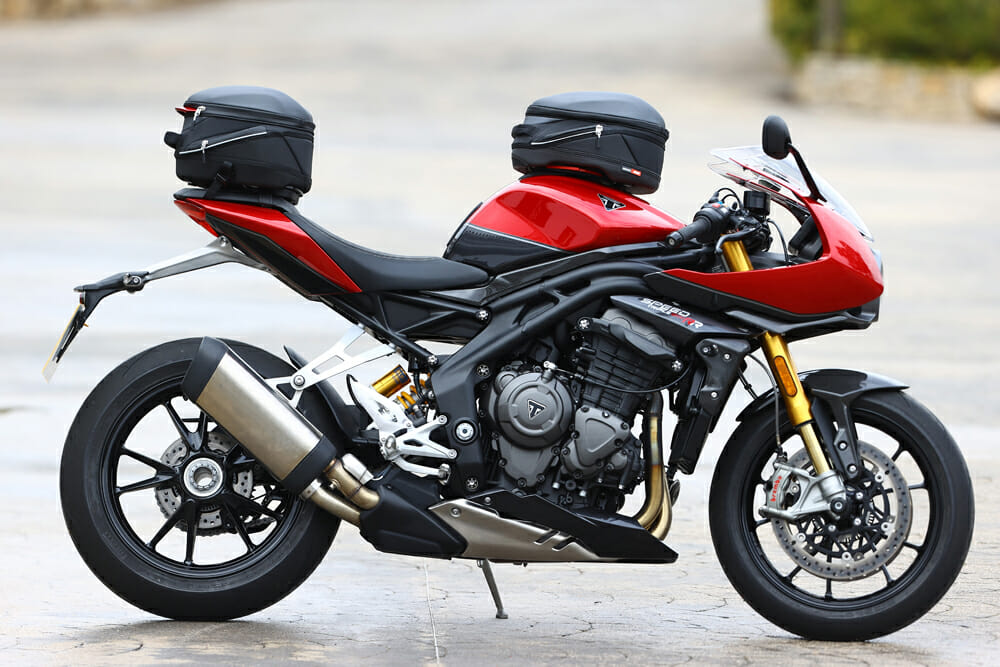 2022 Triumph Speed Triple RR with luggage