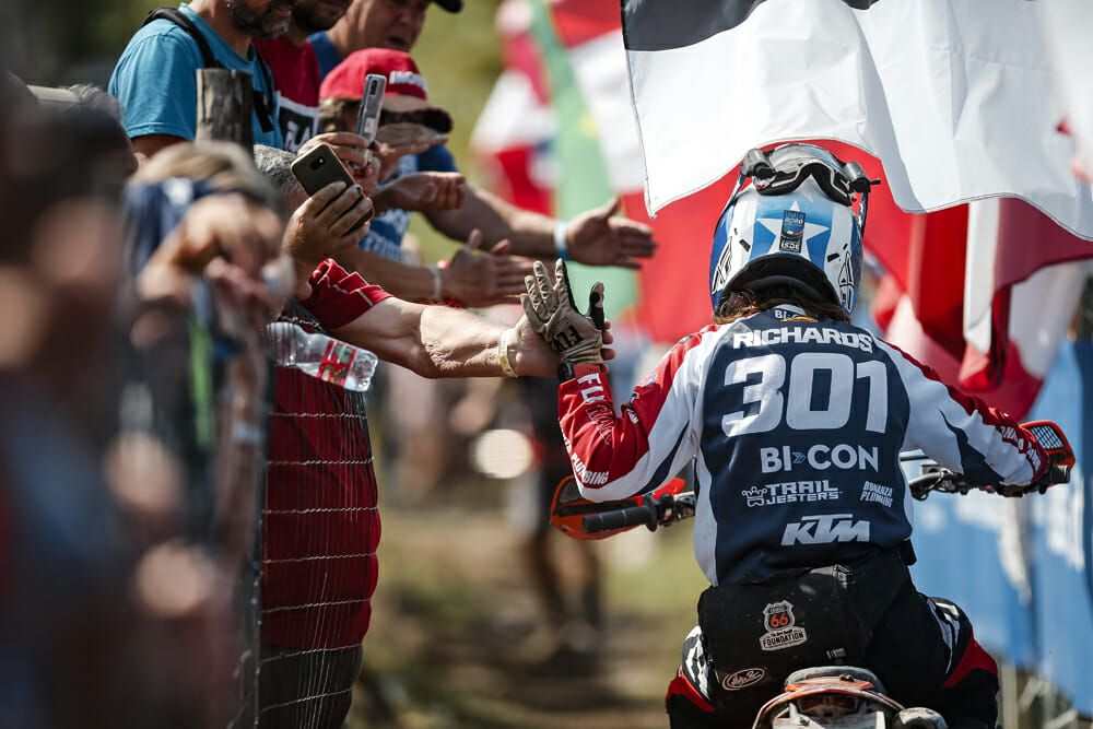 Brandy Richards and fans at 2021 ISDE