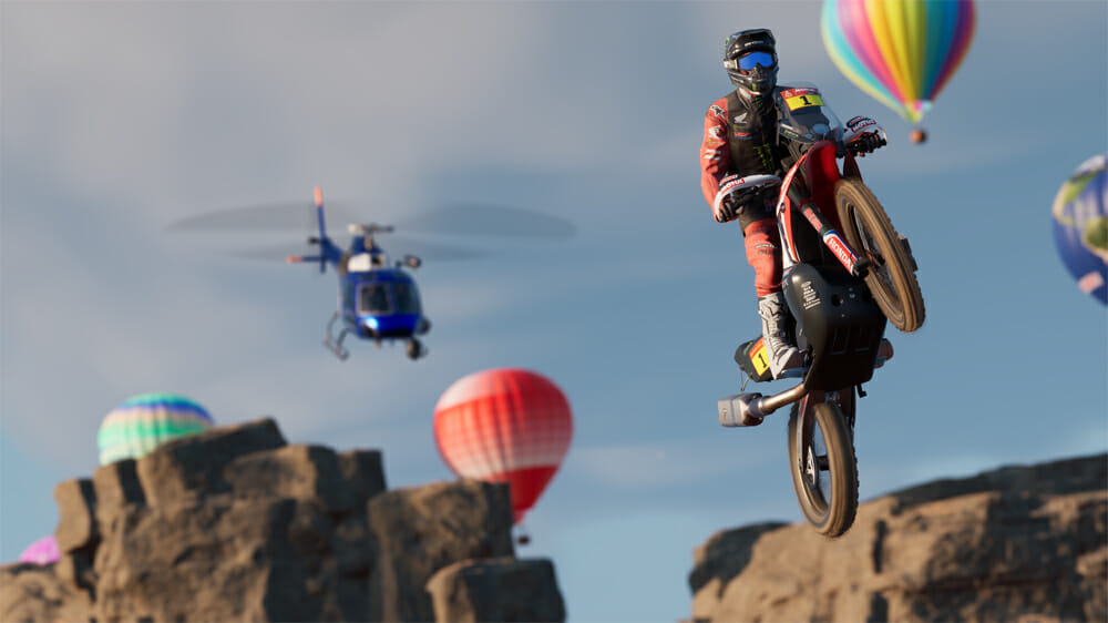 Screenshot of motorcycle in Dakar Desert Rally Videogame
