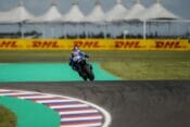 Alex Rins in action at the 2019 Argentina GP