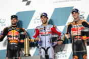 Binder Bastianini and Espargaro 2022 MotoGP Qatar podium