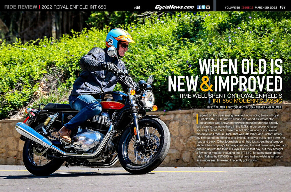 Cycle News 2022 Royal Enfield INT 650 Review