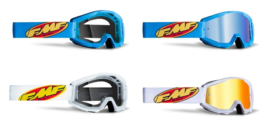 FMF PowerCore Core Youth MX Offroad Goggles Cyan w/Blue Mirror Lens FMF PowerCore Core Youth MX Offroad Goggles Cyan w⁄Blue Mirror