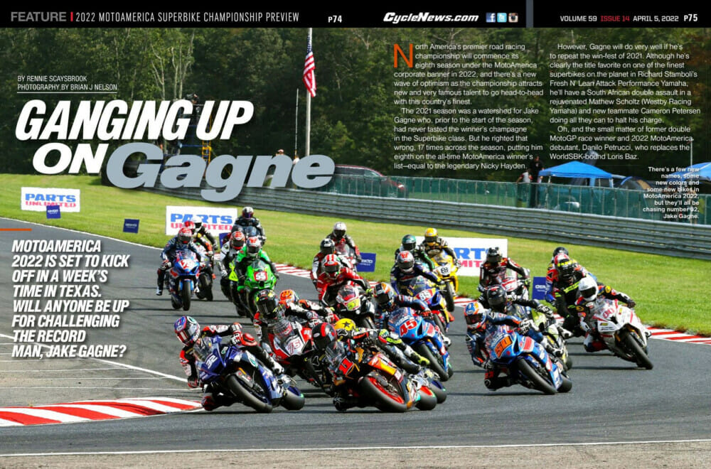 Cycle News Magazine 2022 MotoAmerica Superbike Championship Preview