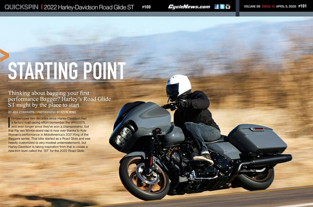 Cycle News Magazine 2022 Harley-Davidson Road Glide ST Review