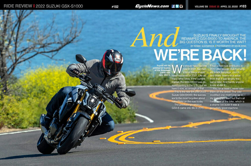 Cycle News 2022 Suzuki GSX-S1000 Review