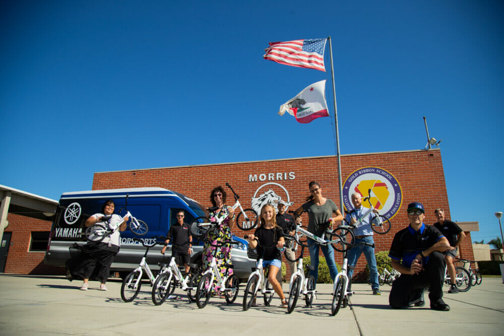 Yamaha and All Kids Bike Wrap Sixth School Delivery