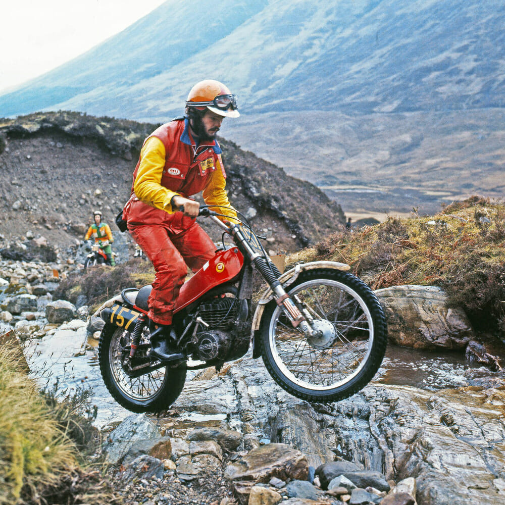 Martin Belair at Scottish Six-Days Trials in 1976