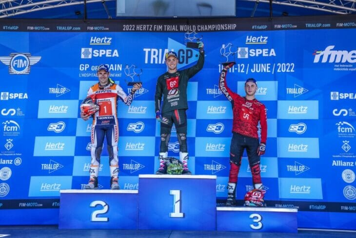 2022 FIM TrialGP of Spain podium