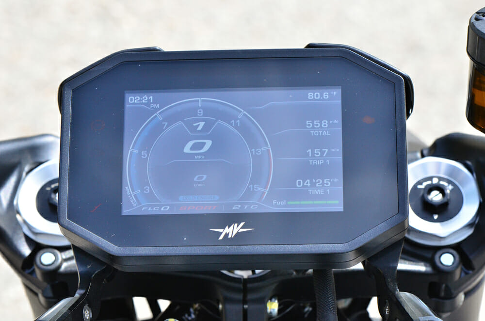 2022 MV Agusta Brutale 1000 RS dash