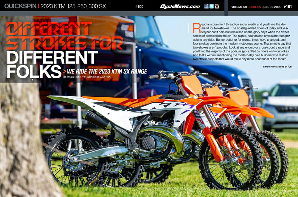 2023 KTM SX Range Cycle News Review