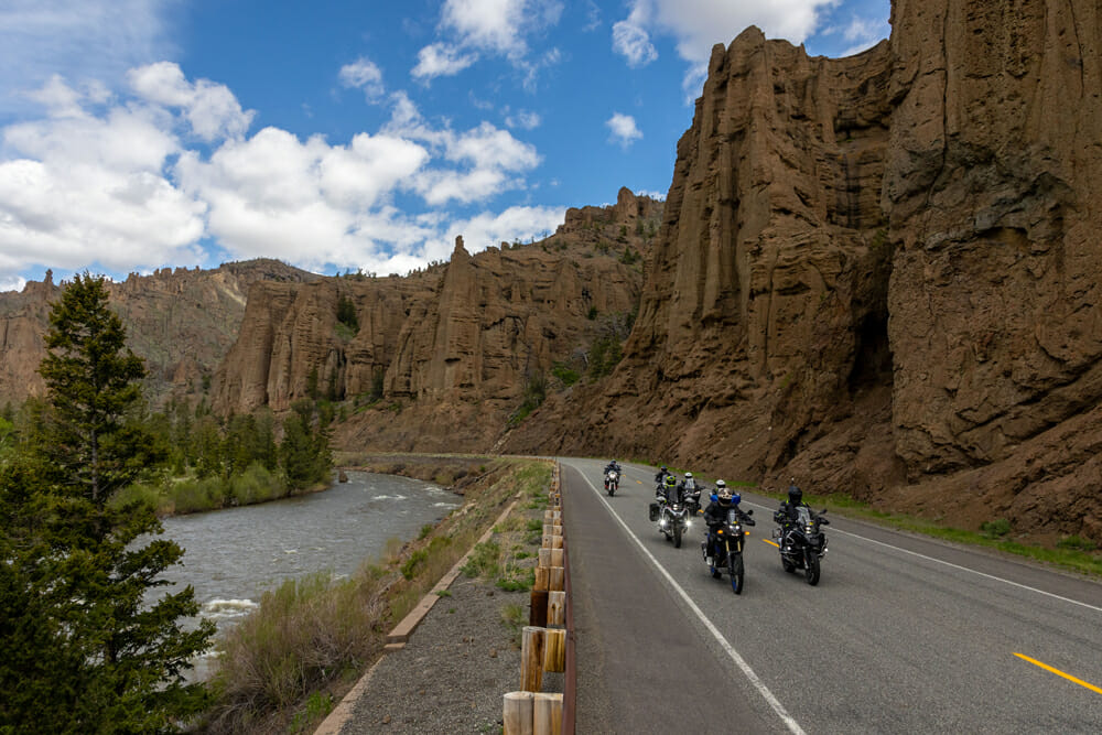 Klim motorcycle Touring in Yellowstone