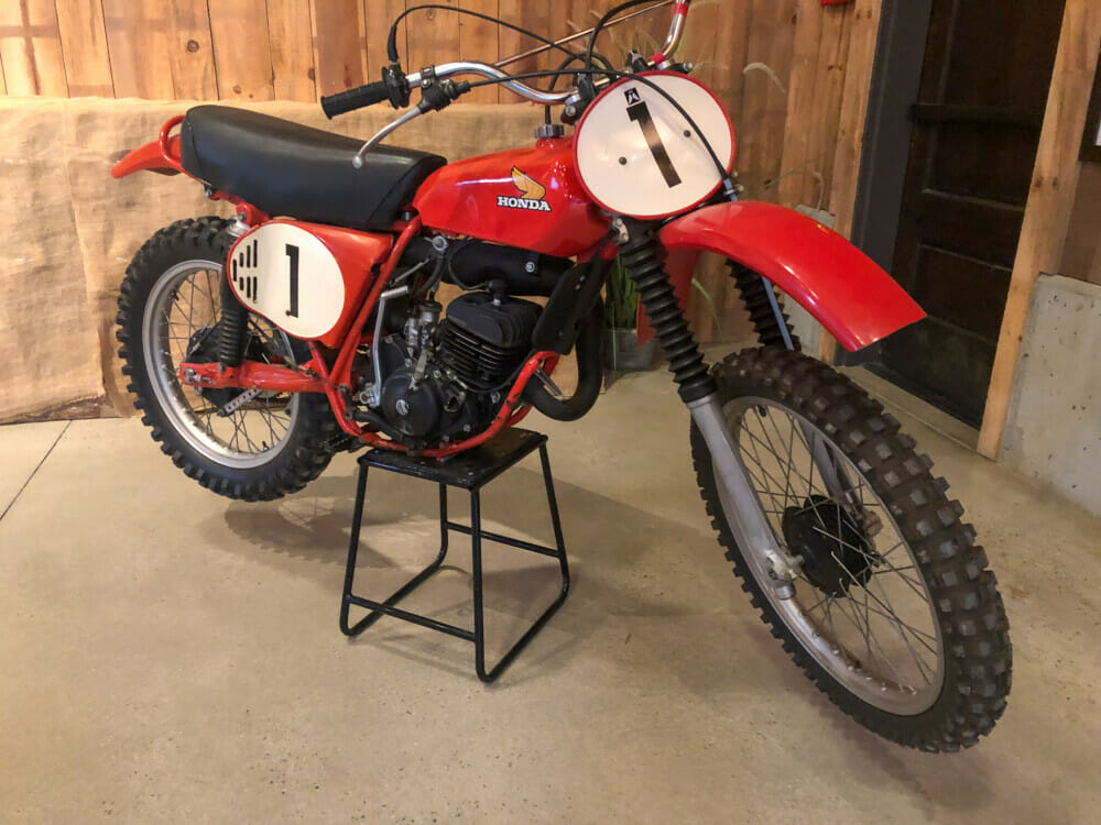 Marty Smith's number one Honda RC125 works bike.