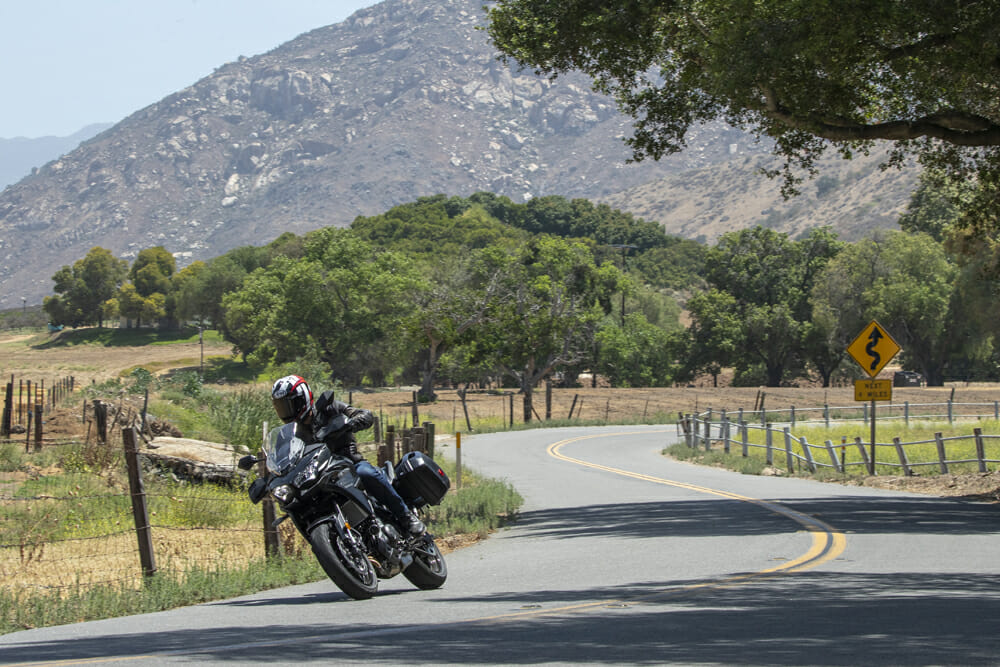 2022 Kawasaki Versys 650 LT cornering